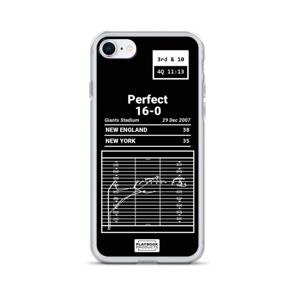 New England Patriots Greatest Plays iPhone Case: Perfect 16-0 (2007)