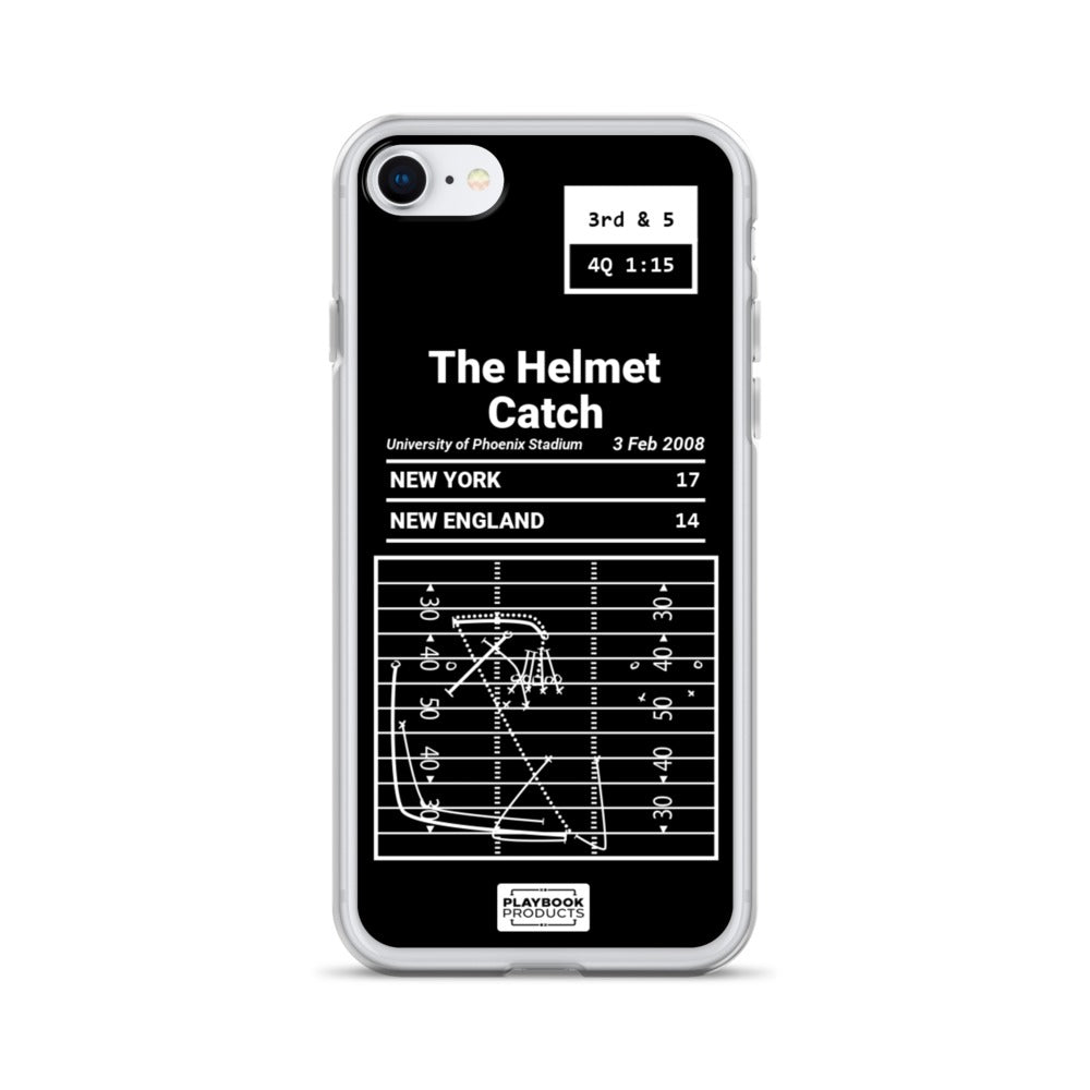New York Giants Greatest Plays iPhone Case: The Helmet Catch (2008)