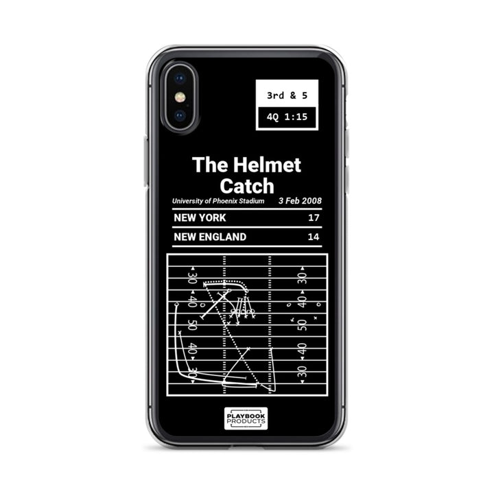 New York Giants Greatest Plays iPhone Case: The Helmet Catch (2008)