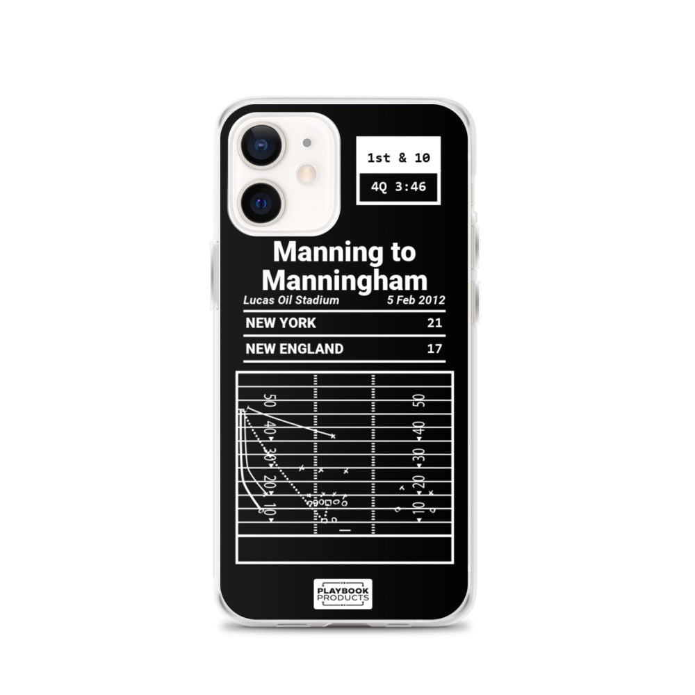 New York Giants Greatest Plays iPhone Case: Manning to Manningham (2012)