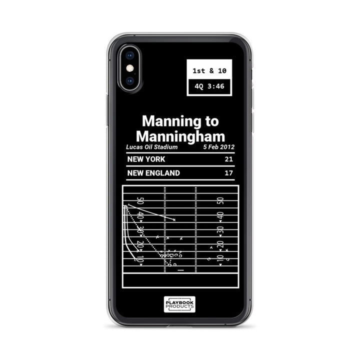 New York Giants Greatest Plays iPhone Case: Manning to Manningham (2012)