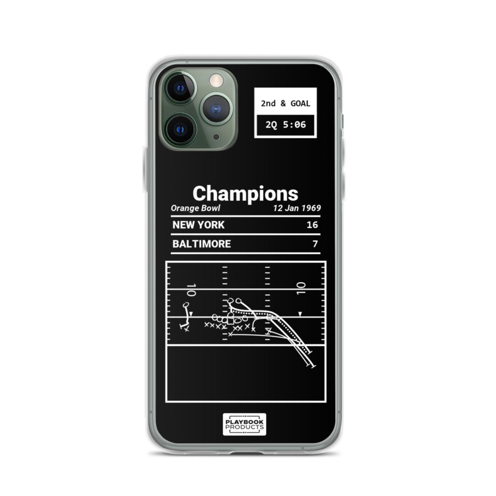 New York Jets Greatest Plays iPhone Case: Champions (1969)