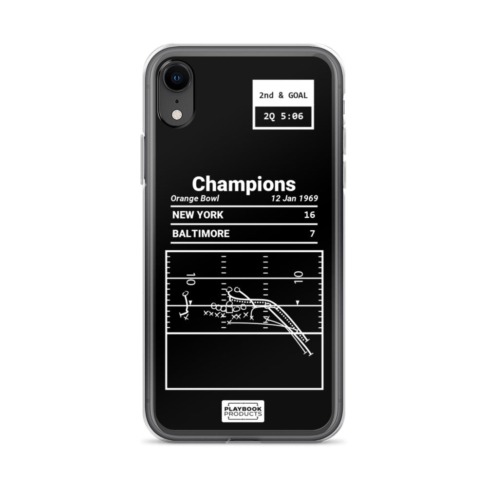 New York Jets Greatest Plays iPhone Case: Champions (1969)