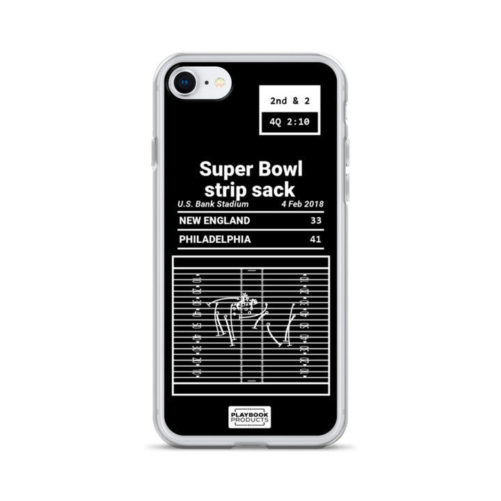 Philadelphia Eagles Greatest Plays iPhone Case: Super Bowl strip sack (2018)