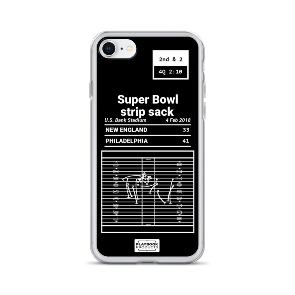 Philadelphia Eagles Greatest Plays iPhone Case: Super Bowl strip sack (2018)