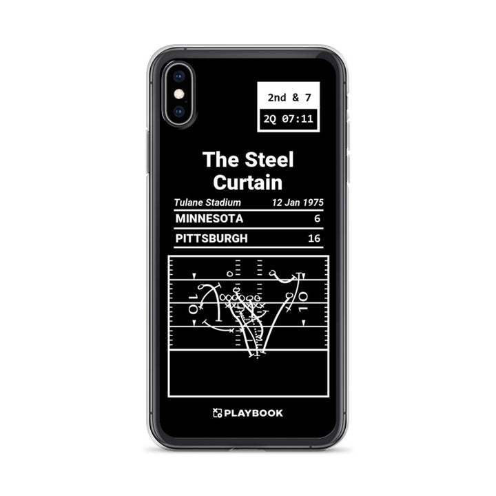 Pittsburgh Steelers Greatest Plays iPhone Case: The Steel Curtain (1975)