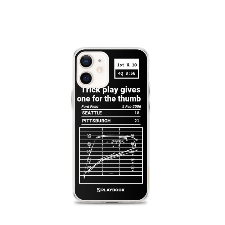 Pittsburgh Steelers Greatest Plays iPhone Case: Trick play gives one for the thumb (2006)