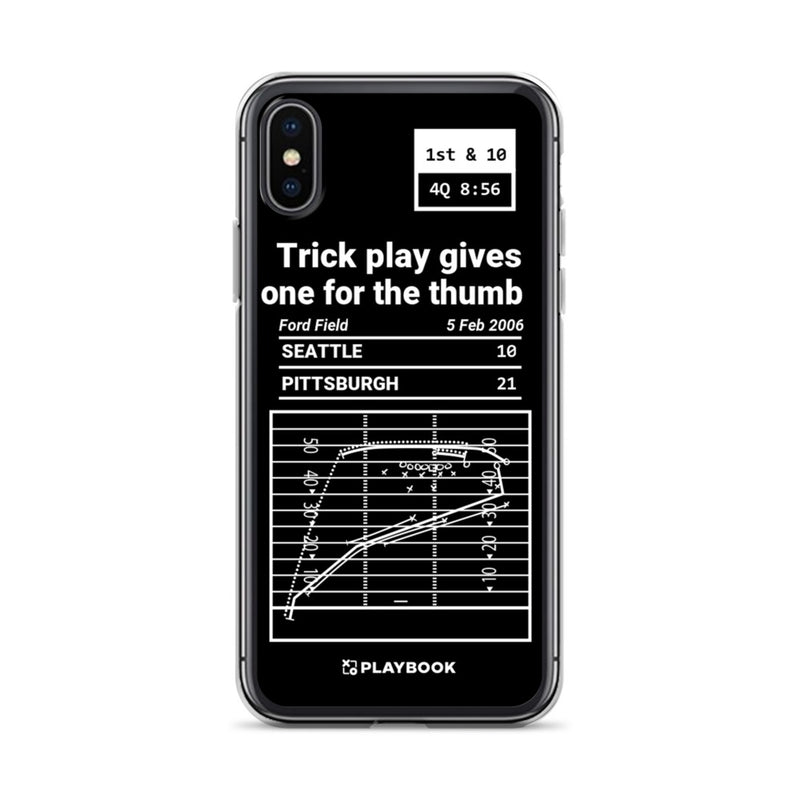 Greatest Steelers Plays iPhone Case: Trick play gives one for the thumb (2006)