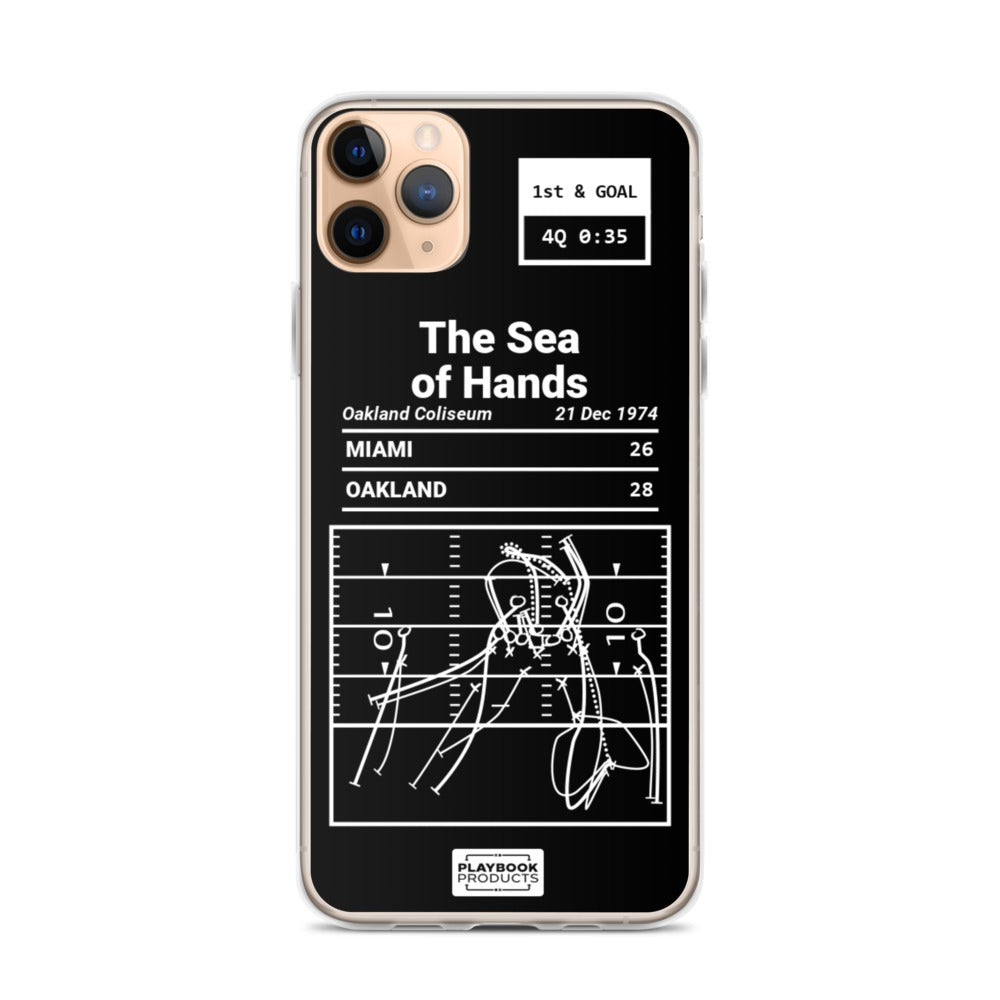 Oakland Raiders Greatest Plays iPhone Case: The Sea of Hands (1974)