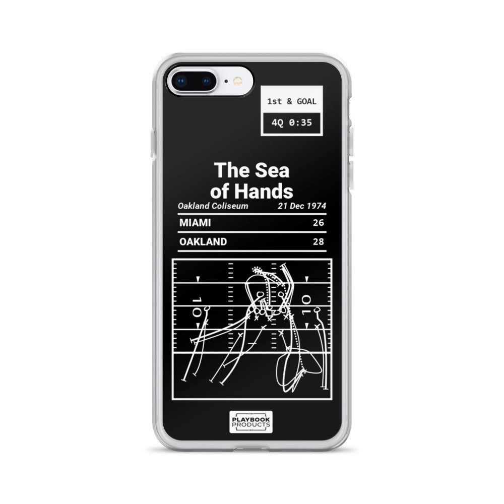 Oakland Raiders Greatest Plays iPhone Case: The Sea of Hands (1974)