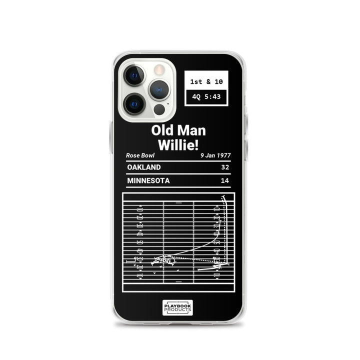 Oakland Raiders Greatest Plays iPhone Case: Old Man Willie! (1977)