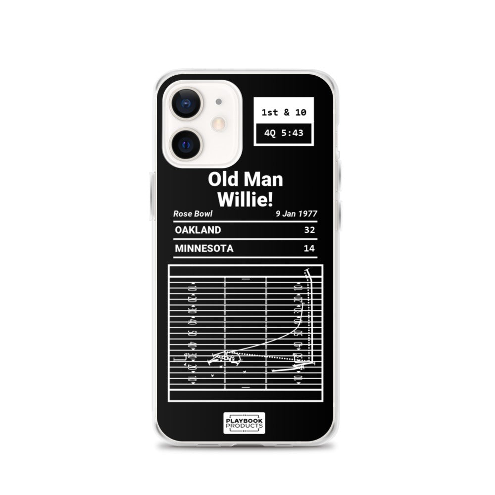 Oakland Raiders Greatest Plays iPhone Case: Old Man Willie! (1977)