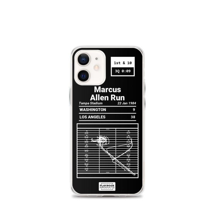 Oakland Raiders Greatest Plays iPhone Case: Marcus Allen Run (1984)