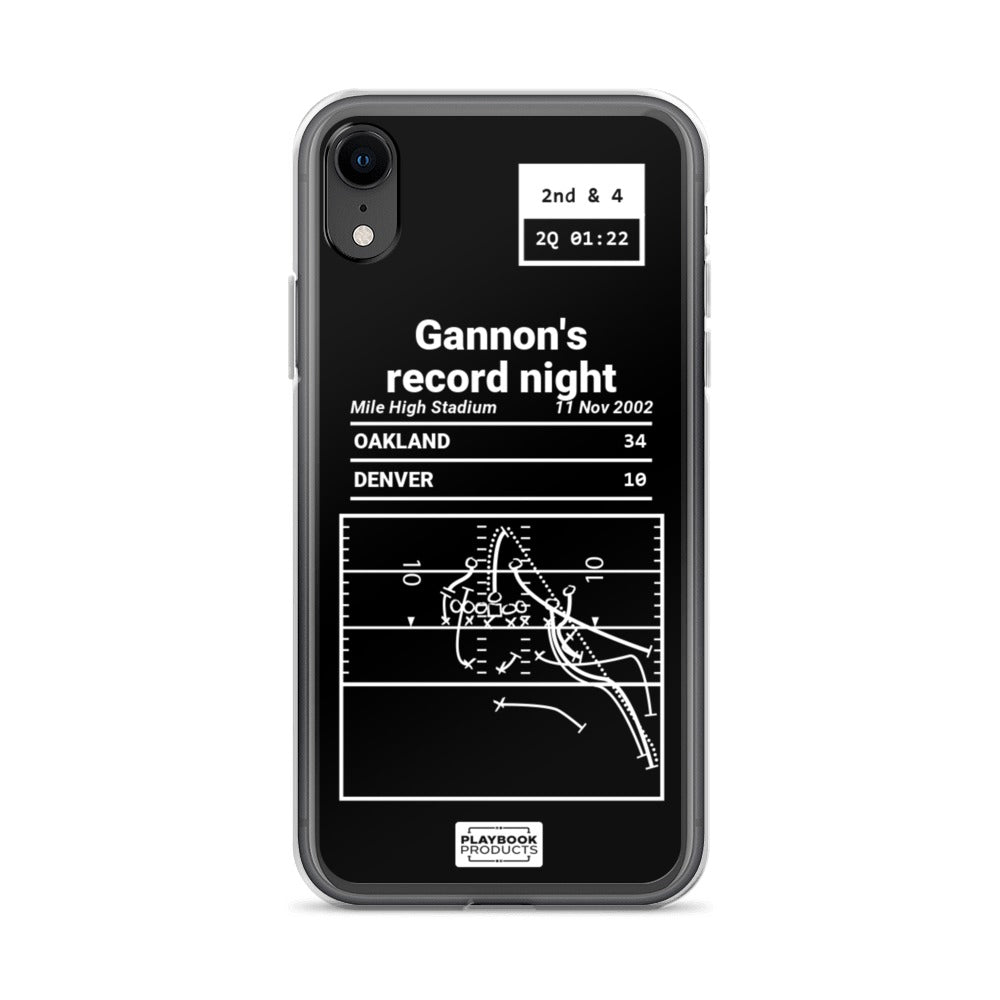 Oakland Raiders Greatest Plays iPhone Case: Gannon's record night (2002)