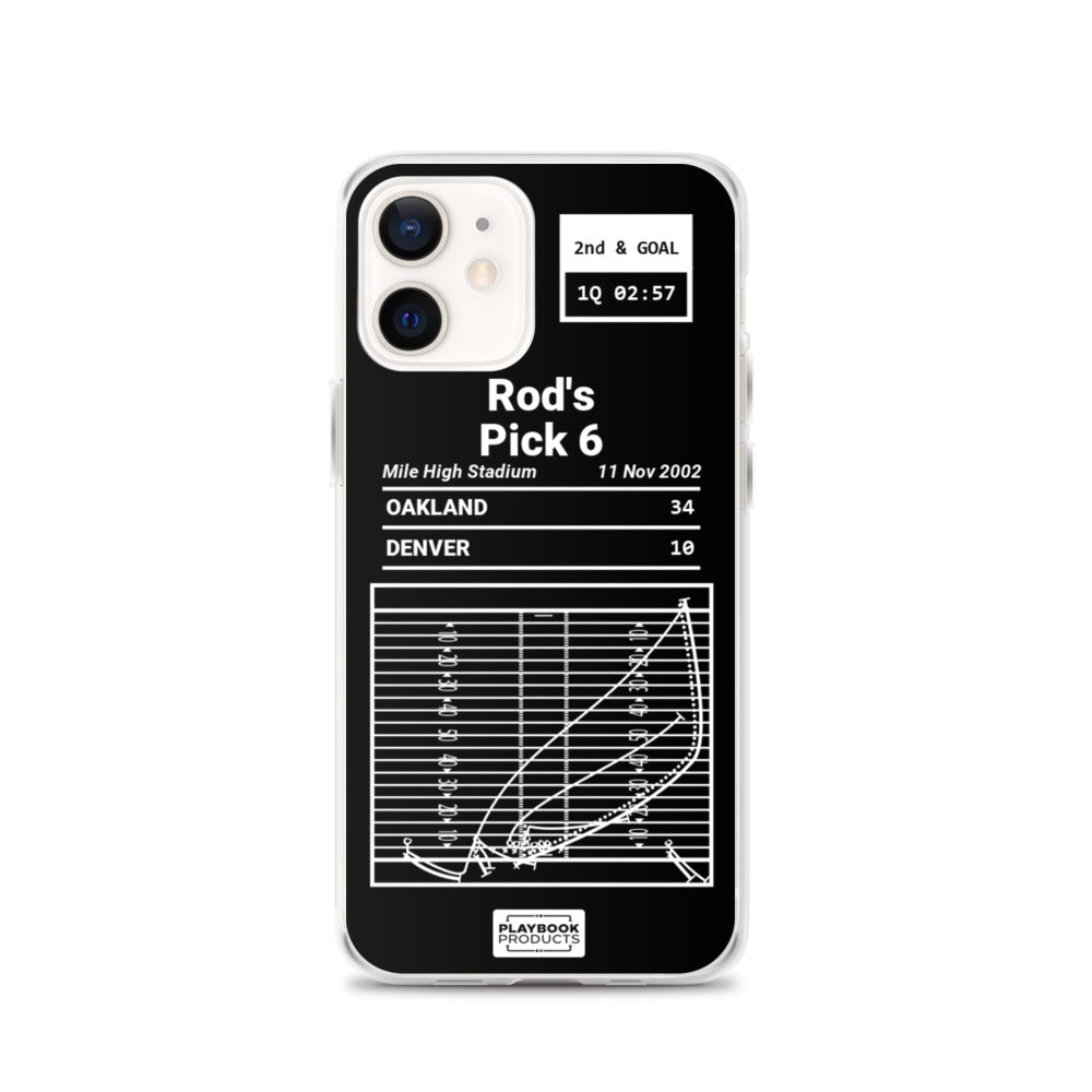 Oakland Raiders Greatest Plays iPhone Case: Rod's Pick 6 (2002)
