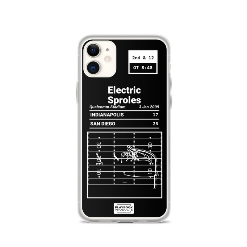 Greatest Chargers Plays iPhone Case: Electric Sproles (2009)