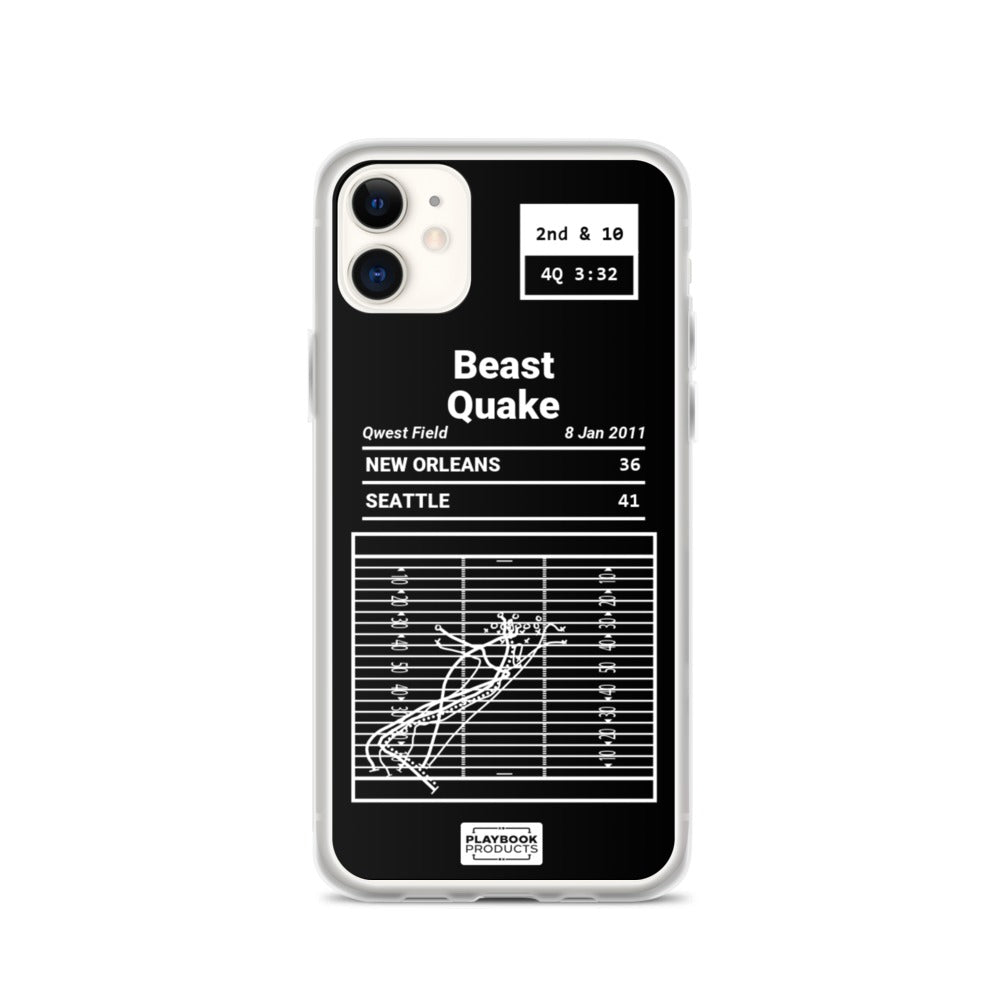 Seattle Seahawks Greatest Plays iPhone Case: Beast Quake (2011)
