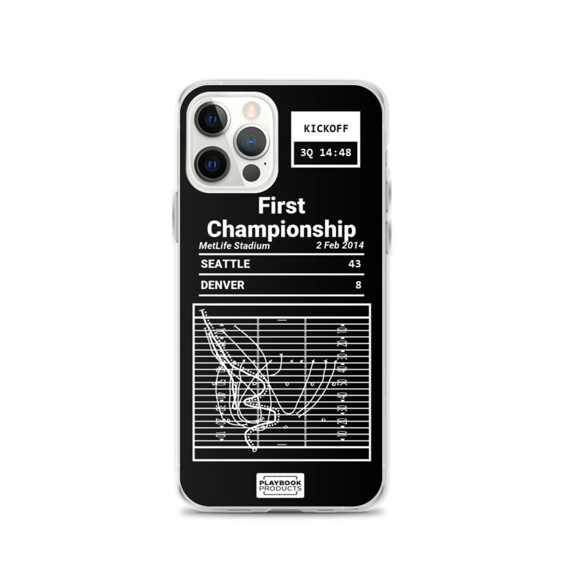 Greatest Seahawks Plays iPhone Case: First Championship (2014)