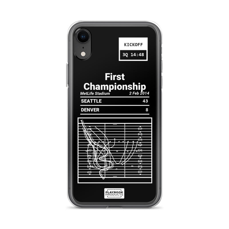 Greatest Seahawks Plays iPhone Case: First Championship (2014)