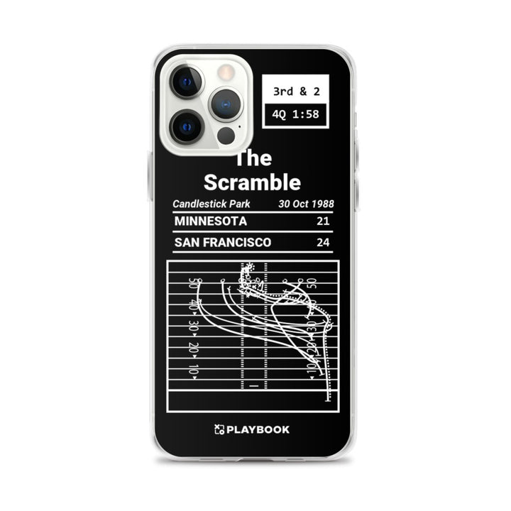 San Francisco 49ers Greatest Plays iPhone Case: The Scramble (1988)