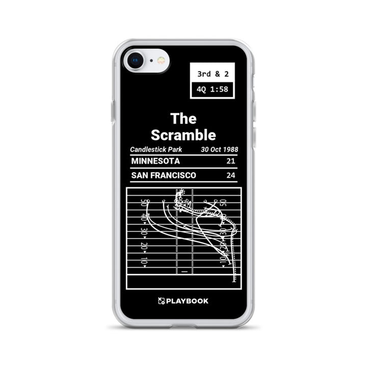 San Francisco 49ers Greatest Plays iPhone Case: The Scramble (1988)