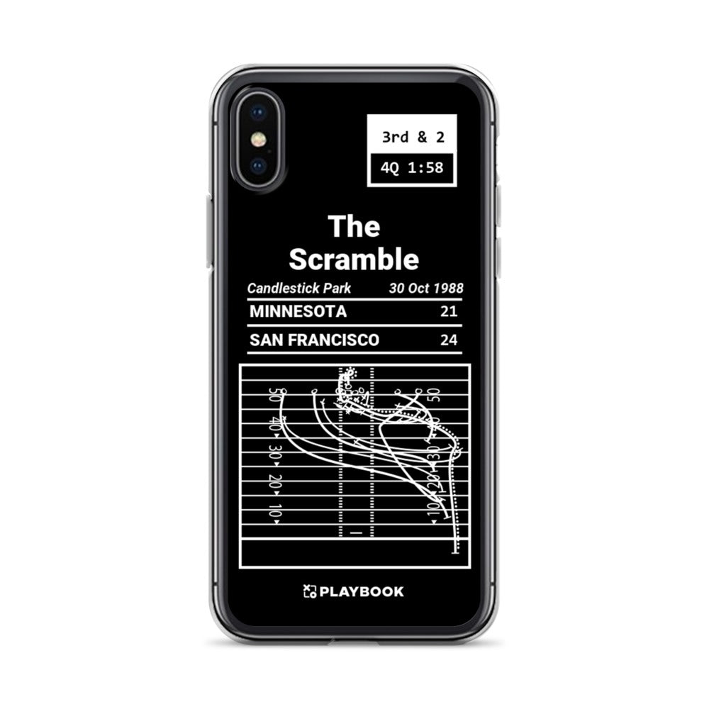 San Francisco 49ers Greatest Plays iPhone Case: The Scramble (1988)