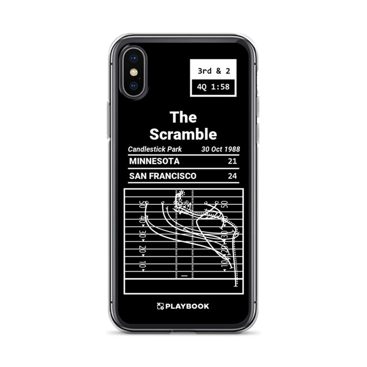 San Francisco 49ers Greatest Plays iPhone Case: The Scramble (1988)