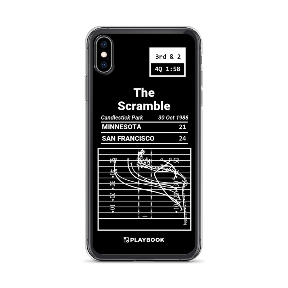 San Francisco 49ers Greatest Plays iPhone Case: The Scramble (1988)