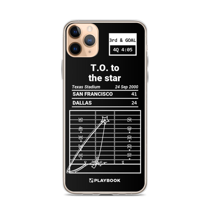 Oddest 49ers Plays iPhone Case: T.O. to the star (2000)