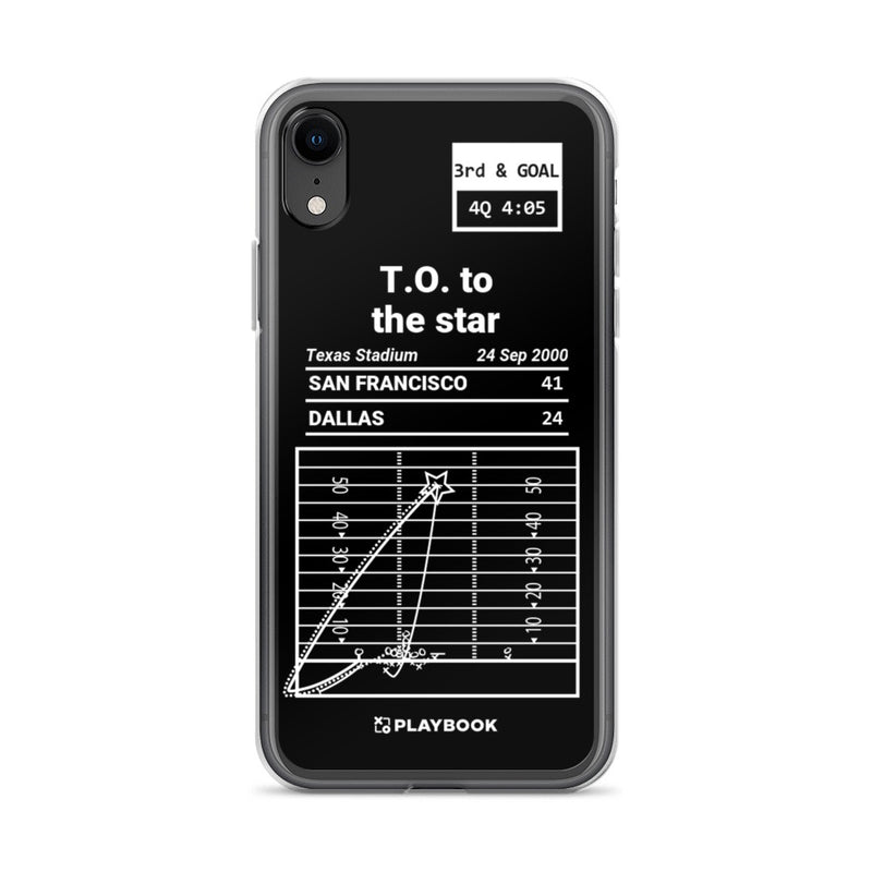 Oddest 49ers Plays iPhone Case: T.O. to the star (2000)