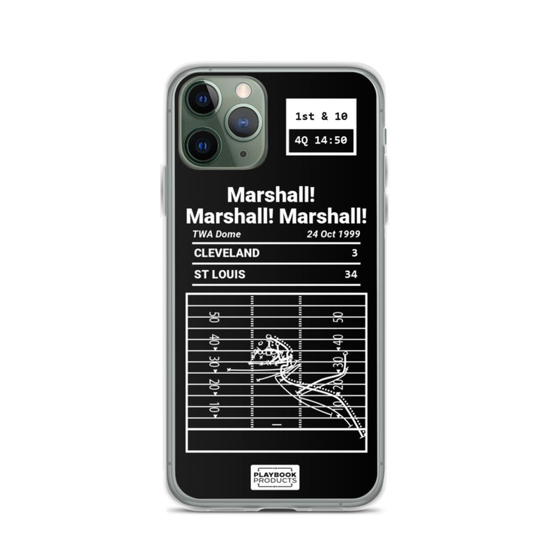 Greatest Rams Plays iPhone Case: Marshall! Marshall! Marshall! (1999)