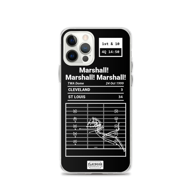 Greatest Rams Plays iPhone Case: Marshall! Marshall! Marshall! (1999)