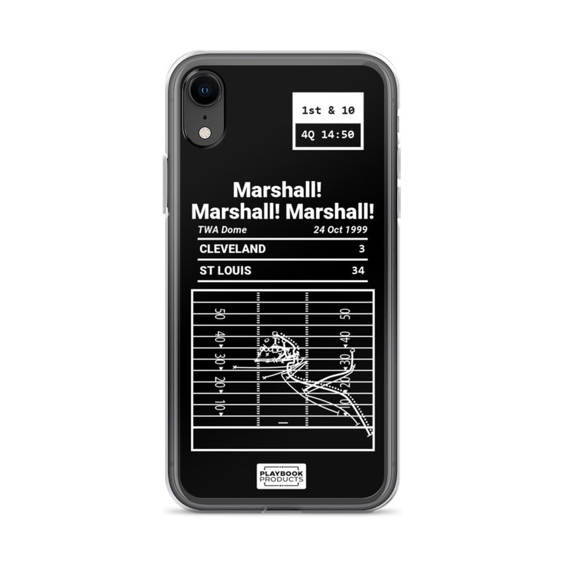 Greatest Rams Plays iPhone Case: Marshall! Marshall! Marshall! (1999)