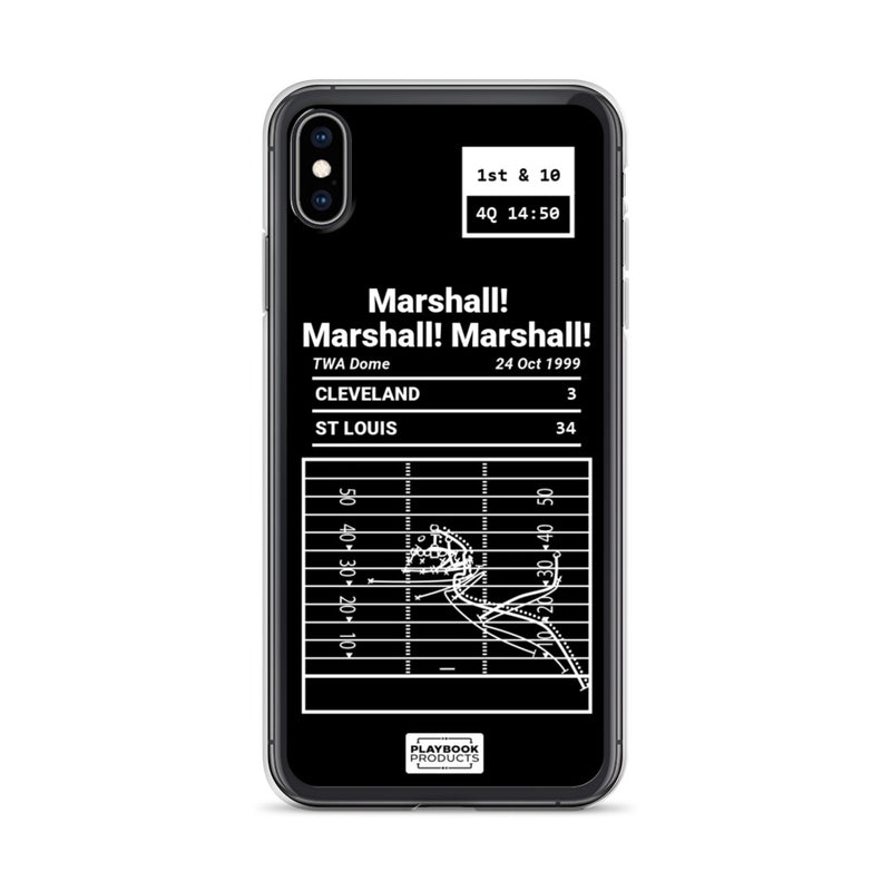 Greatest Rams Plays iPhone Case: Marshall! Marshall! Marshall! (1999)