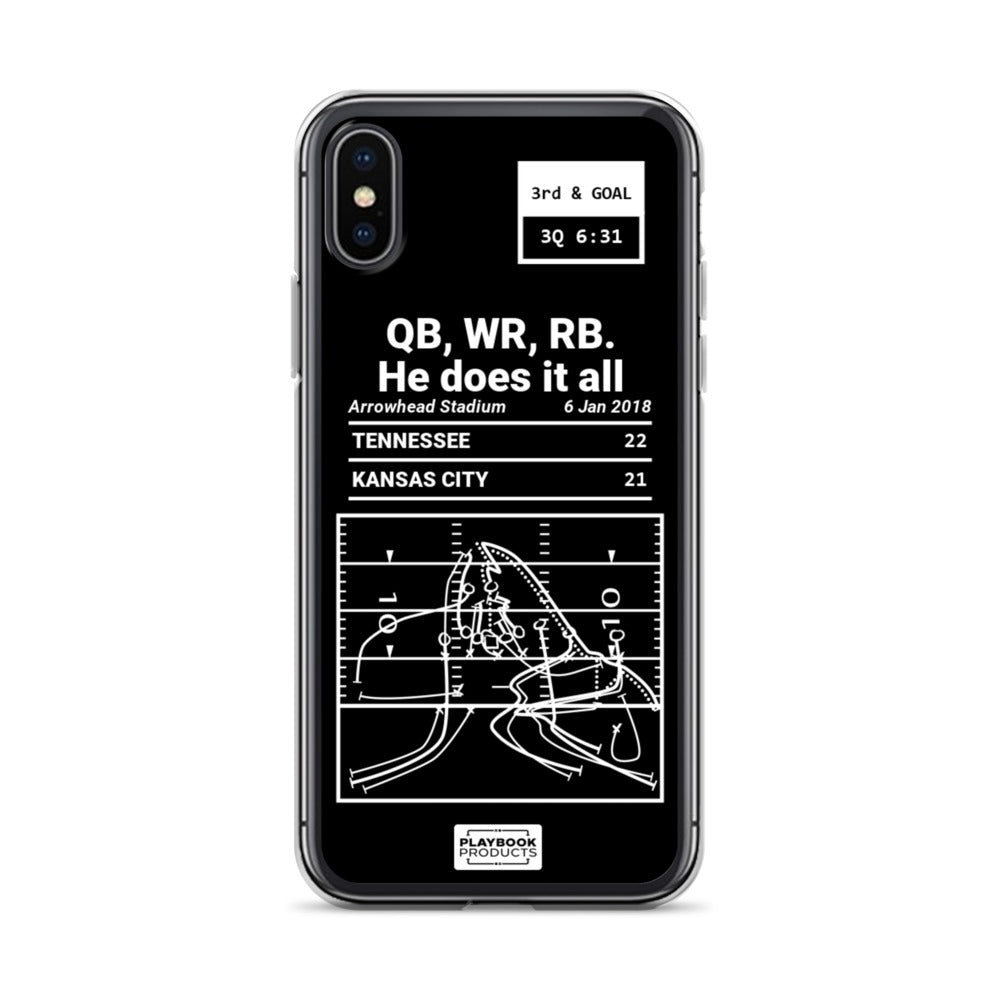 Tennessee Titans Greatest Plays iPhone Case: QB, WR, RB. He does it all (2018)