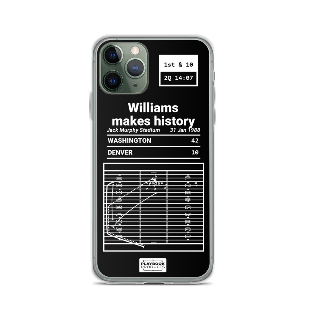 Washington Commanders Greatest Plays iPhone Case: Williams makes history (1988)