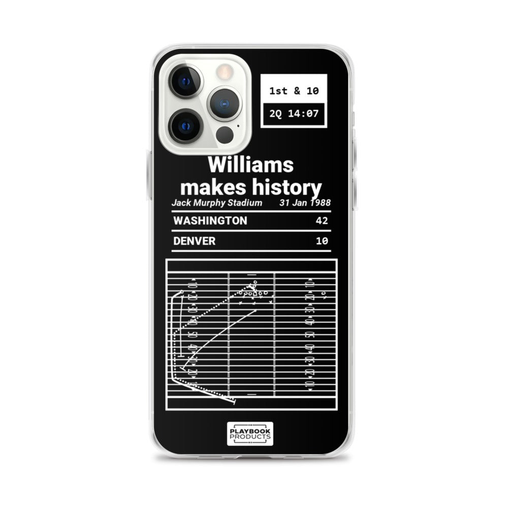Washington Commanders Greatest Plays iPhone Case: Williams makes history (1988)