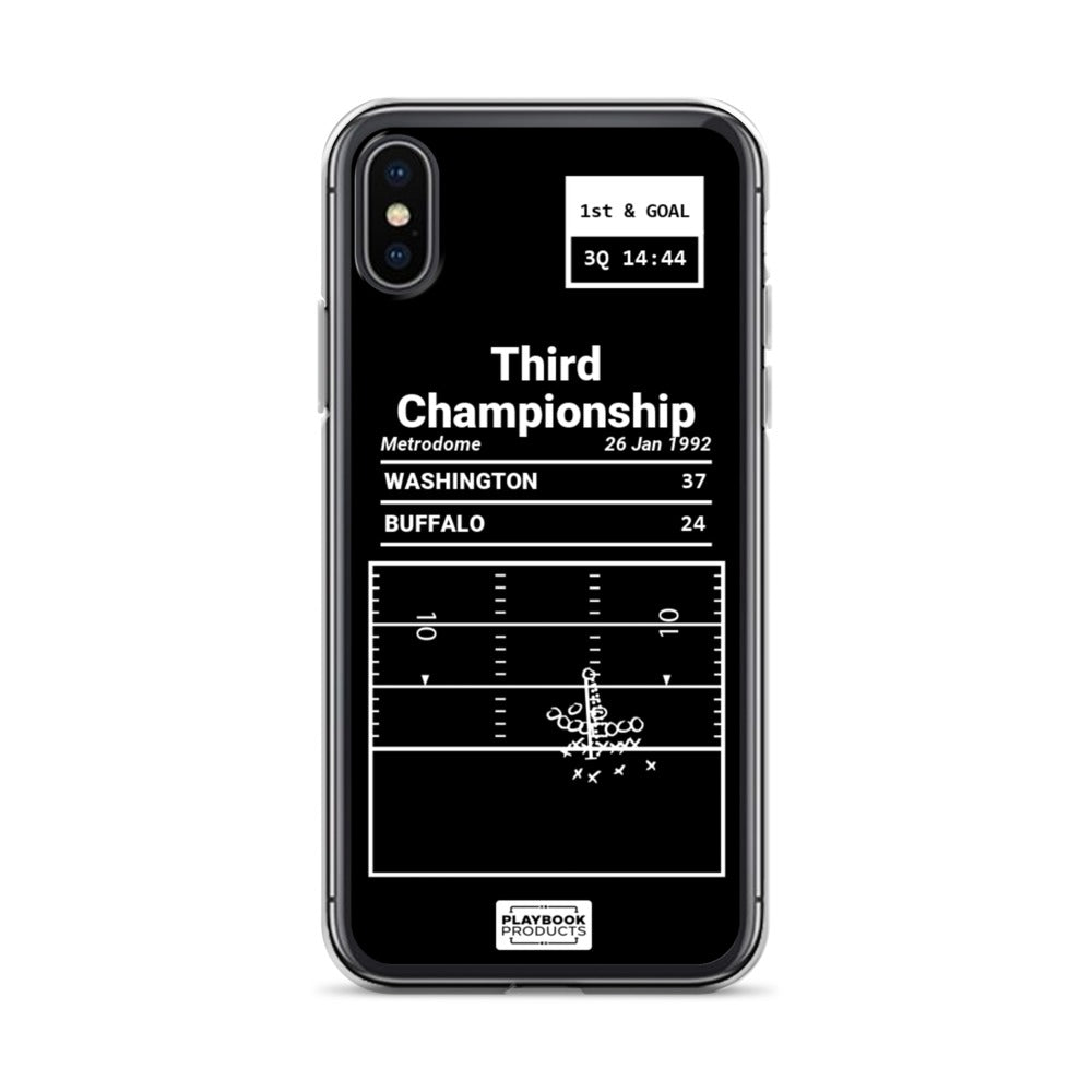Washington Commanders Greatest Plays iPhone Case: Third Championship (1992)