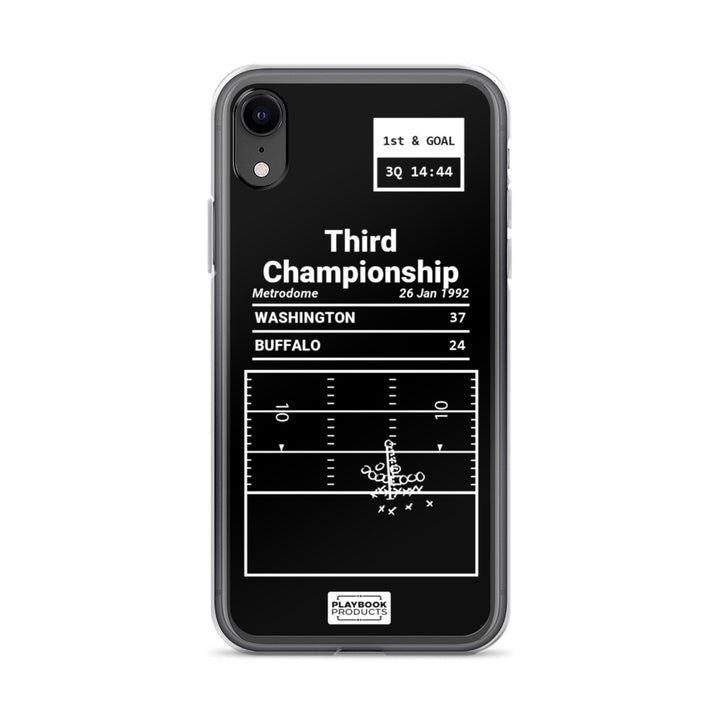 Washington Commanders Greatest Plays iPhone Case: Third Championship (1992)