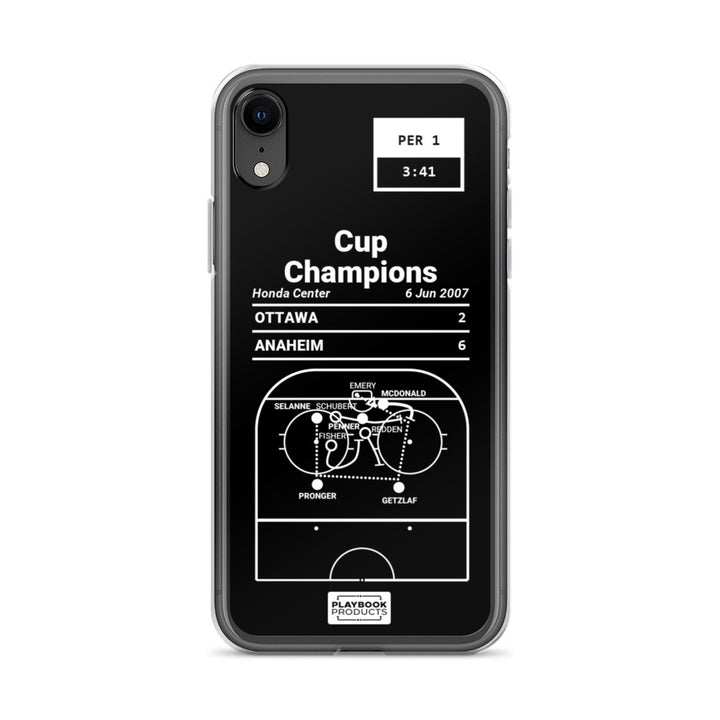 Anaheim Ducks Greatest Goals iPhone Case: Cup Champions (2007)