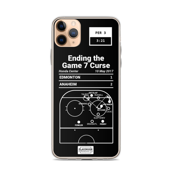 Anaheim Ducks Greatest Goals iPhone Case: Ending the Game 7 Curse (2017)
