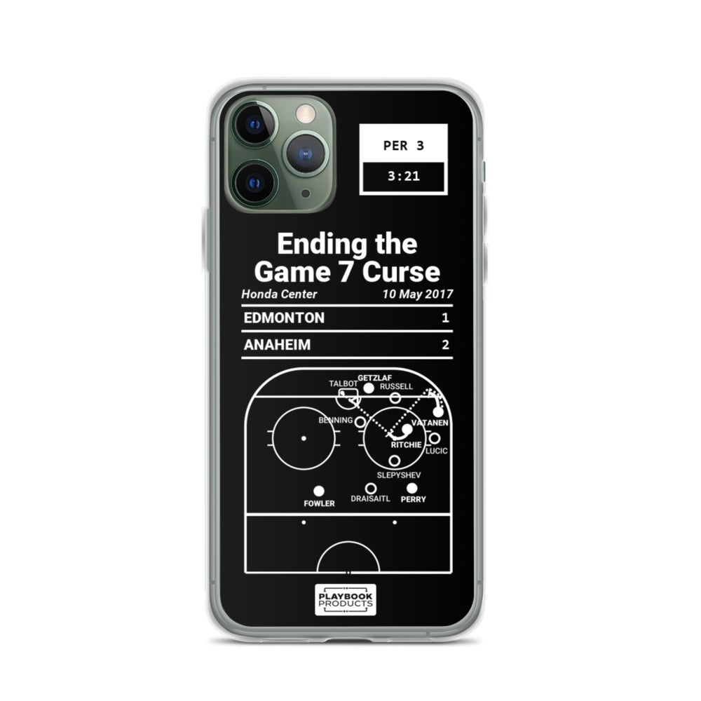 Anaheim Ducks Greatest Goals iPhone Case: Ending the Game 7 Curse (2017)