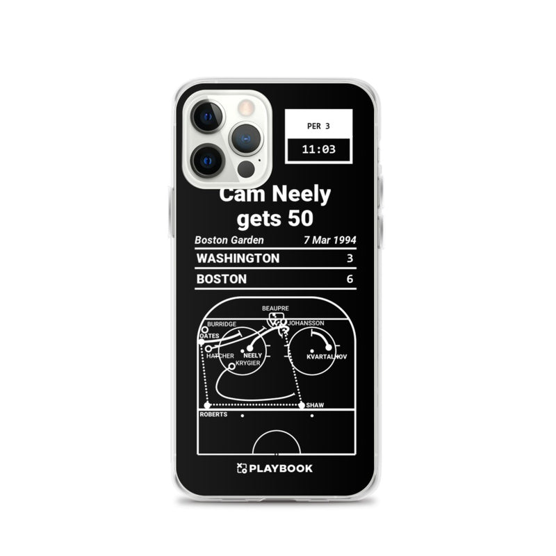 Greatest Bruins Plays iPhone Case: Cam Neely gets 50 (1994)