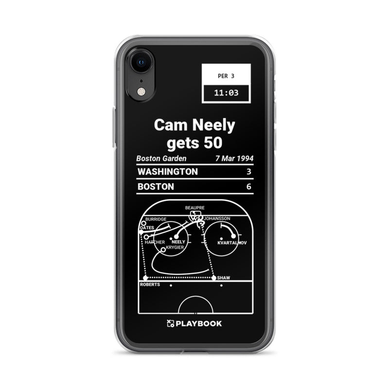 Greatest Bruins Plays iPhone Case: Cam Neely gets 50 (1994)