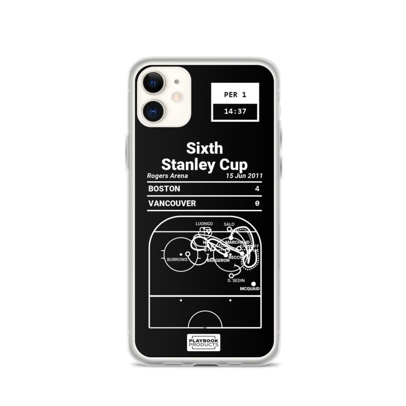 Greatest Bruins Plays iPhone Case: Sixth Stanley Cup (2011)