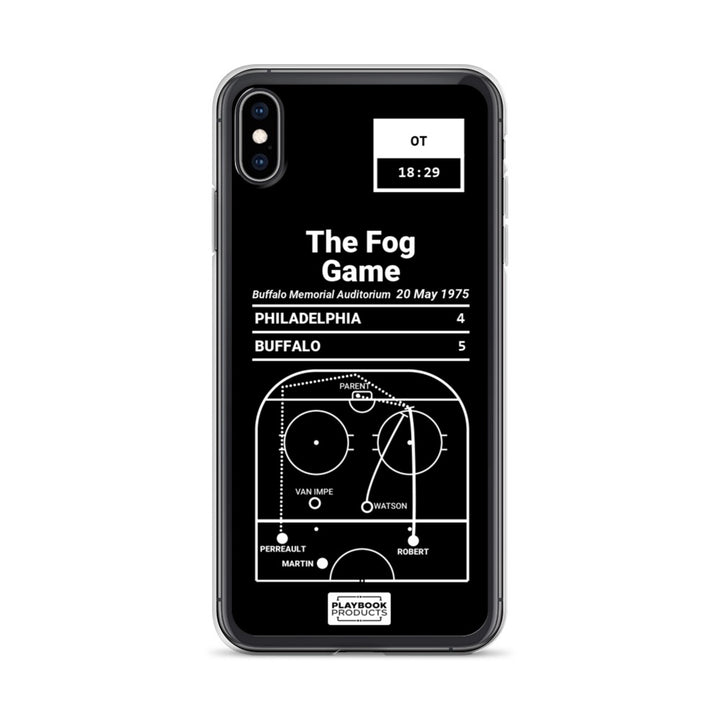 Buffalo Sabres Greatest Goals iPhone Case: The Fog Game (1975)