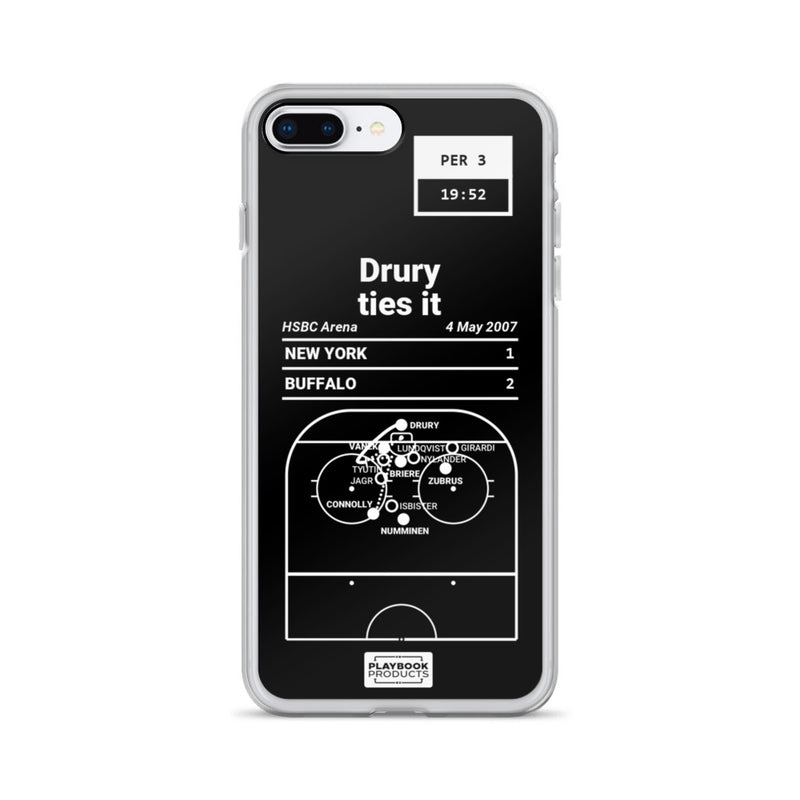 Greatest Sabres Plays iPhone Case: Drury ties it (2007)