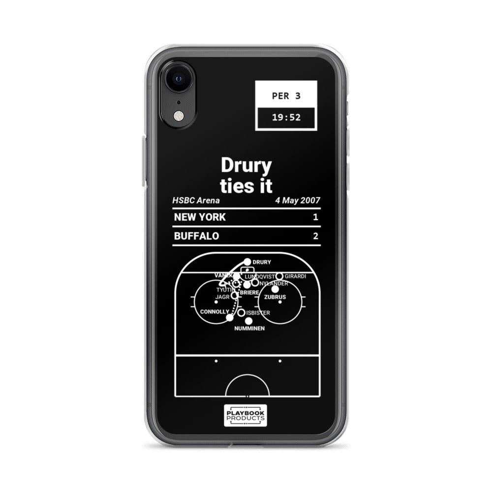 Buffalo Sabres Greatest Goals iPhone Case: Drury ties it (2007)
