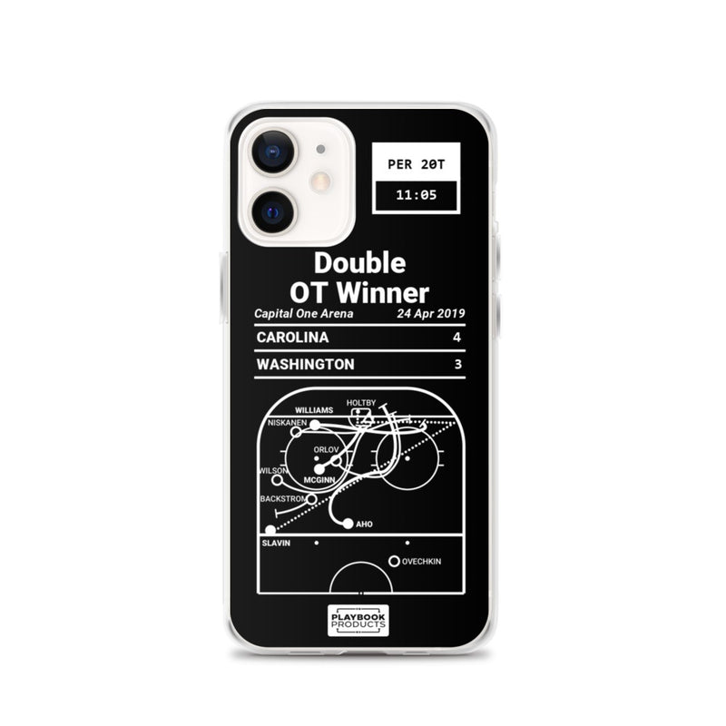 Greatest Hurricanes Plays iPhone Case: Double OT Winner (2019)