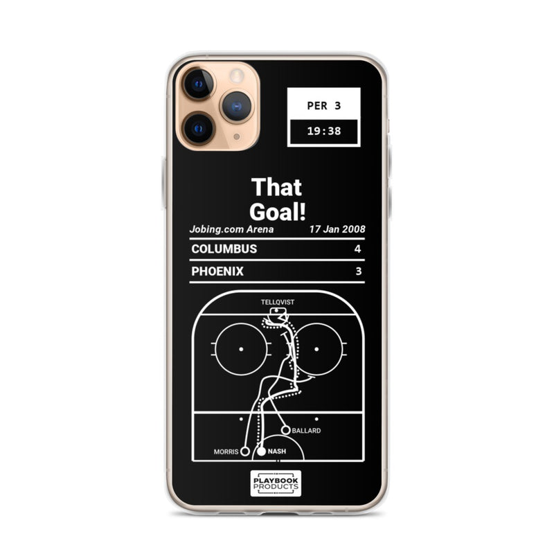 Greatest Blue Jackets Plays iPhone Case: That Goal! (2008)